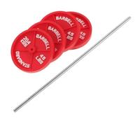 VICASKY Manubri in Miniatura Per La Casa delle Bambole Rosso Decorazione Fitness Mini Barbell Modelli Per Scene Sportive E Ufficio Accessori Decorazione Per La Casa delle Bambole E