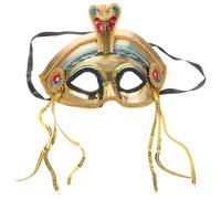 VICASKY Maschera Cosplay Donna Stile Egiziano con Serpente Cobra Accessorio Costume Halloween da Carnevale Mezza Faccia Leggera e Resistente per Feste Tema