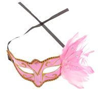 VICASKY Maschera da festa veneziana Maskera Carnevale Abiti L'outfit Costumi Costume Maschera per il Viso Costume Maschera Maschera Velo Viso Maschera Formare Piume Rosa