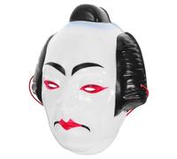VICASKY Maschera Kabuki Giapponese da Samurai Unisex in Plastica, Design Tradizionale per Performance e Festival, Accessorio Decorativo per Uomo e Donna