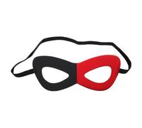 VICASKY Maschera Mezza Faccia da Clown per Halloween e Cosplay Uomo Donna in Eva Nero e Rosso Design Unico e Regolabile per Feste e Performance Sul Palco