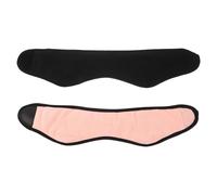 VICASKY Maschera per Dormire Paraorecchie 2 in 1 Regolabile in Pile Morbido, Cuffie Antirumore per Dormire un Fianco, Set 2 Pezzi Nero e Rosa, per Viaggi e Riposo Notturno