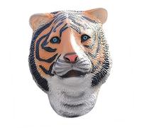 VICASKY Maschera per il viso con la testa di tigre, maschera di tigre, maschera per animali, anno del costume, unica copertura per la testa di tigre, colore giallo