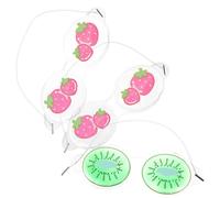 VICASKY Mascherina Occhi Refrigerante in Pvc 3 Pezzi per Bambini, Leggera e Decorativa, per Treni e Hotel, Riutilizzabile senza Lasciare Segni Stili multipli