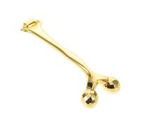 VICASKY Massaggiatore Lifting Viso e Collo in Metallo Doppio Rullo Bifacciale Dorato, Strumento Compatto per Massaggio Facciale e Assorbimento Sieri, per Bellezza e Spa a Casa in Viaggio