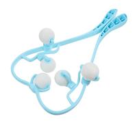 VICASKY Massaggiatore Multifunzione Blu con Rulli e Strumento Ergonomico per Rilassamento Muscolare Cervicale e Trigger Point Adatto Ufficio e Viaggio
