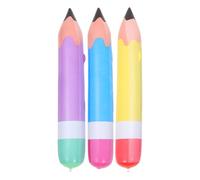 VICASKY Matite Gonfiabili Giganti in PVC Set da 3 Pezzi Giallo Blu Viola Decorazioni per Feste di Compleanno e Aule Giocattoli Gonfiabili per Decorazioni Tematiche Scuola