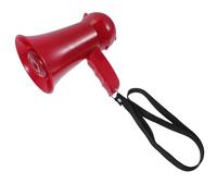 VICASKY Megafono Portatile Rosso in Plastica, Uso Eventi e Tour, Batteria | Operazione con Mano, Tracolla Inclusa, 6 Batterie Aa, per Cheerleader e Organizzatori
