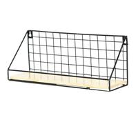 VICASKY Mensola da in Ferro Nero per Cucina e Dormitorio, Cesta Portaoggetti senza Fori, Design Creativo per Piante e Libri, Scaffale Muro Funzionale e Decorativo