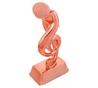 VICASKY Microfono in Resina Color Oro per Gare di Canto e concorsi di discorso, Premio Ornamentale per e Appassionati in Eventi Musicali aziendali