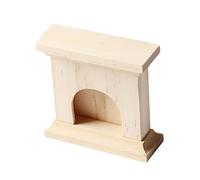 VICASKY Mini caminetto tradizionale in legno massello per decorazioni in miniatura casa giocattolo mini modello decorativo artigianale fatto a mano