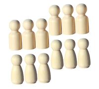 VICASKY Mini Holzmann - 12 bambole da scrivania, a forma di pupazzo di neve, accessori per attività all'aperto, accessori fai da te, miniature da tavolo, modello di bambola in miniatura, mini