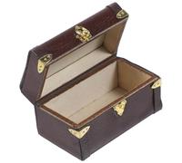 VICASKY Mini valigetta vintage in pelle, mini valigetta in miniatura, mini valigetta per la casetta dei giochi, mini valigetta - mini valigetta - set di valigie, decorazione per la casa, in legno