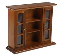 VICASKY Miniatura Armadio in Legno Modello Per La Casa delle Bambole Scala Design Realistico Per Libri E Miniature Leggero E Salvaspazio Materiale In Legno Per La Decorazione Creativa