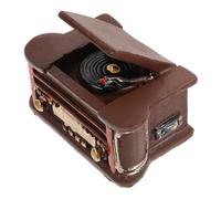 VICASKY Miniatura Giradischi in Resina Vintage per Casa delle Bambole Decorazione Miniatura Accessorio Fotografico per Modellini Elegante e Brillante per Allestire e Abbellire