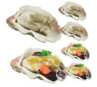 VICASKY Modello decorativo di frutti di mare - Ornamento alimentare in miniatura ostrica artificiale per la cucina Perfetto oggetto fotografico