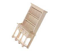 VICASKY Modello di mobili in miniatura per casa delle bambole armadio porta in legno naturale leggero e salvaspazio per decorazioni fedeli ai dettagli e stabili per mondi di gioco creativi