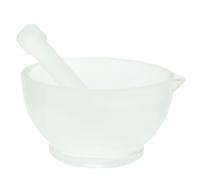 VICASKY Mortaio e Pestello in Vetro 90mm Mini Multifunzionale per Macinare Spezie e Medicinali, Ciotola per Triturare con Pestello, Utensile da Cucina e Laboratorio per Uso Stile Casuale