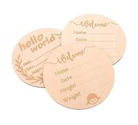 VICASKY Neonati Bambino Segni Carte Di Legno Set Bambino Crescita Record Per L'asilo Bambino