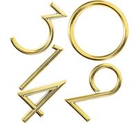 VICASKY Numeri Civici Autoadesivi 3d per Porta e Muro, 5 Pezzi Oro in Abs, Design Moderno Elegante Finitura Lucida, per Cassetta Postale e Camera D'albergo