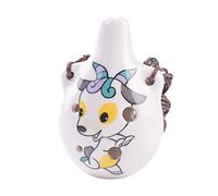 VICASKY Ocarina Ceramica Design Animale Pattern Pecora Strumento Musicale Portatile Per Iniziare e Decorare Tuo Tavolo Facile Da e Comodo Da Tenere