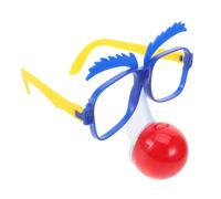 VICASKY Occhiali da Clown Cosplay in Plastica con Naso Divertente, Accessori da Pagliaccio Riutilizzabili per Festa e Foto, Unisex per Halloween e Carnevale
