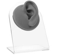 VICASKY Orecchio Destro in Silicone Morbido per Pratica Piercing con Supporto Espositore per Orecchini e Formazione Professionale Orecchio Finto Realistico per Uso Didattico e Display