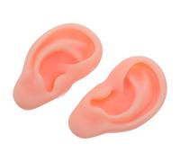 VICASKY Orecchio Finto in Silicone Morbido 5D Coppia Sinistro e Destro Color Pelle Chiara Espositore per Orecchini da Banco e Supporto per Esercitazioni Piercing