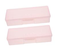 VICASKY Organizer Manicure Scatola Portaoggetti per Kit Unghie, Contenitore in Plastica Resistente Scomparti, per Conservazione e Trasporto, Uso Casa e Salone 7.6x3x1.5 Pollici