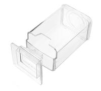 VICASKY Organizer Trasparente Per Cotone Makeup Porta Accessori Cosmetici Per Bagno e Vanity Design Faro Salvaspazio Versatile Per Struccanti e Panni Per Unghie