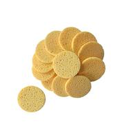 VICASKY Pad di Rimozione in Cellulosa 20 Pezzi, Cuscinetti Rotondi in Spugna Delicata per Viso, Spugnetta Detergente per Pulizia e Rimozione Cosmetica Quotidiana