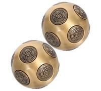 VICASKY Palla Fitness per Esercizi Mani in Ottone Dodecaedro Rotante Facce per Rafforzamento Presa e Allenamento Dita Strumento Compatto Antistress per Ufficio e Casa