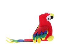 VICASKY Pappagallo in peluche, pappagallo, morbido regalo di compleanno per bambini, decorazione per il soggiorno, morbido pappagallo, accessorio per feste, a forma di pappagallo, in cotone, rosso