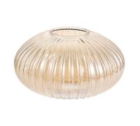 VICASKY Paralume a Sfera in Vetro Arancione a Strisce 250x150 Mm per Lampada a Sospensione, Copertura Decorativa per Plafoniera a Coste, Sostituzione Paralumi per Illuminazione da Interno