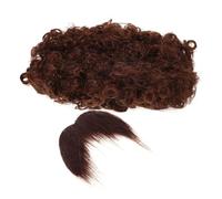VICASKY Parrucca Afro E Set Di Barba Da Uomo Baffi Per Feste Di Halloween Accessorio Da Pirata Per Cosplay