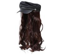 VICASKY Parrucca Cappello Parrucche Donne Cappello Cappelli Per Donna Cappello Con Capelli Ricci Cappelli Con Capelli Capelli Con Capelli Copricapo Cappello Per Le Donne Filo Ad Alta Temperatura