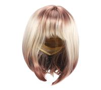 VICASKY Parrucca Corta Donna Bob Dritta Sintetica Effetto Naturale Capelli Sintetici Part Spalla per Feste Cosplay e Uso Quotidiano