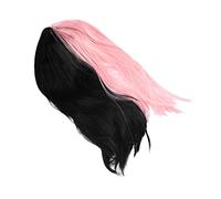 VICASKY Parrucca lunga lunga diritta nera parrucca sintetica per cosplay e feste resistente al calore per festival e giochi di ruolo