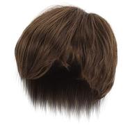 VICASKY Parrucca per capelli corti adulti Carnevale Uomini Uomini Ricci Maschio Breve Parrucca Margine Nero Per Filo Ad Alta Temperatura Di Fibra Simulata Di Capelli Umani