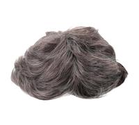 VICASKY Parrucca per capelli da uomo Morrigan marrone parrucca capelli ricci chef uomo cosplay uomo parrucca parrucca uomo parrucca parrucca maschile parrucche ad alta temperatura filo grigio chiaro