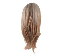 VICASKY Parrucca Sintetica per Donne Capelli Lisci Corta Fino alle Spalle Riga Centrale Comoda e Facile da Indossare