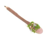 VICASKY Penna a Sfera con Punta in Cristallo e Impugnatura in Legno Naturale, Penna Rustica di Corteccia per Firma e Scrittura, Ricarica Classica, Adatta per Ufficio, Scuola e Uso