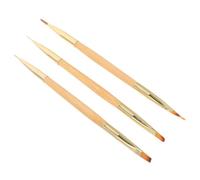 VICASKY Pennelli Nail Art 3Pezzi Doppia Testa Strumenti Multifunzionali per Modellare Unghie Tecniche Avanzate per Uso Professionale