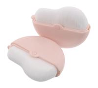 VICASKY Pennelli per Fondotinta Liquido 2 Pezzi con Tappo Rotante Setole Morbide Ondulate Pennello Piatto Compatto per Trucco Viso per Viaggi e Ritocchi Rapidi