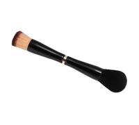 VICASKY Pennello Trucco Trucco Spazzole Trucco Doppia Testa Pennello Per Il Trucco Faccia Fondazione Per Doppia Polvere Finito Pennello Contorno Sciolto Ondulato In Seta Nylon Lana Nero