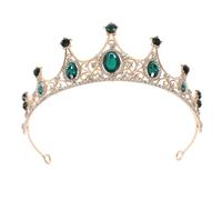 VICASKY Per Arredamento Del Matrimonio Tiara Rossa Principessa Sposa Accessori Per Da Sposa Compleanno Tiara Della Principessa Nozze Spose Essere Lega Di Zinco Verde