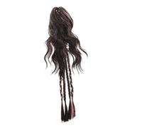 VICASKY Pettinatura Coda Di Cavallo Clip Donne Extension Sintetica Rossa e Nera Treccia Ondulata Naturale Con Clip Accessorio Versatile Per Occasioni Speciali