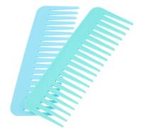 VICASKY Pettine a Denti Larghi senza Manico 2 Pezzi Pettine Portatile per Chioma Lunghi Antinodi Leggero e Resistente per Uso Quotidiano e Viaggio