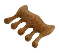 VICASKY pettine da massaggio Le spalle per setola facciale pettini curvo forma massaggiatore cuoio capelluto pratico pettine di legno Khaki