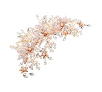 VICASKY Pettine Da Sposa e Perle Con Fiori e Foglie Accessori Eleganti Per Matrimonio e Cerimonie Combinazione Di Stile Europeo e Americano Per Donne e Ragazze